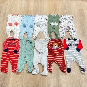 0-3 Month/3 Month Boys Sleep N’ Plays - 3 Month Sleepers